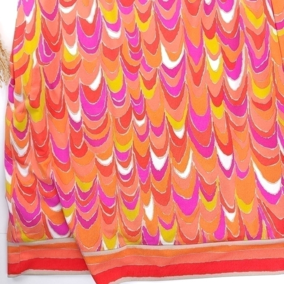 Trina Turk Orange Pink Sleeveless Gorgeous Back Dress Sz 0 - Picture 5 of 13